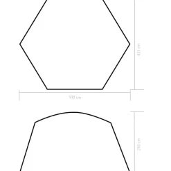 vidaXL Piscina Y Spa-Carpa para piscina de tela 500x433x250 cm