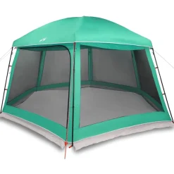 vidaXL Carpa para piscina con desmontables y paredes verde 512x458 cm Verde mar Clearance