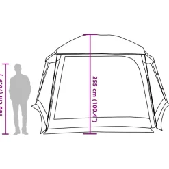 vidaXL Carpa para piscina con desmontables y paredes verde 512x458 cm Verde mar Clearance
