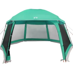 vidaXL Carpa para piscina con desmontables y paredes verde 512x458 cm Verde mar Clearance