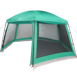 vidaXL Carpa para piscina con desmontables y paredes verde 512x458 cm Verde mar Clearance