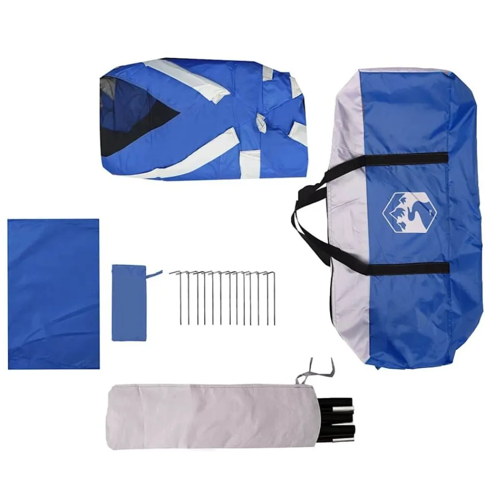 vidaXL Carpa para piscina con desmontables y paredes azul 512x458 cm Azul celeste Outlet