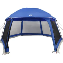 vidaXL Carpa para piscina con desmontables y paredes azul 512x458 cm Azul celeste Outlet