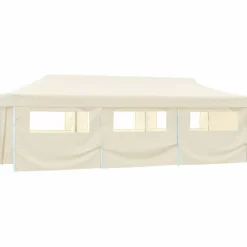 vidaXL Carpa plegable Pop-up con 8 paredes laterales 870x291x315 cm Crema Discount