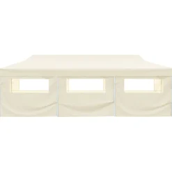 vidaXL Carpa plegable Pop-up con 8 paredes laterales 870x291x315 cm Crema Discount