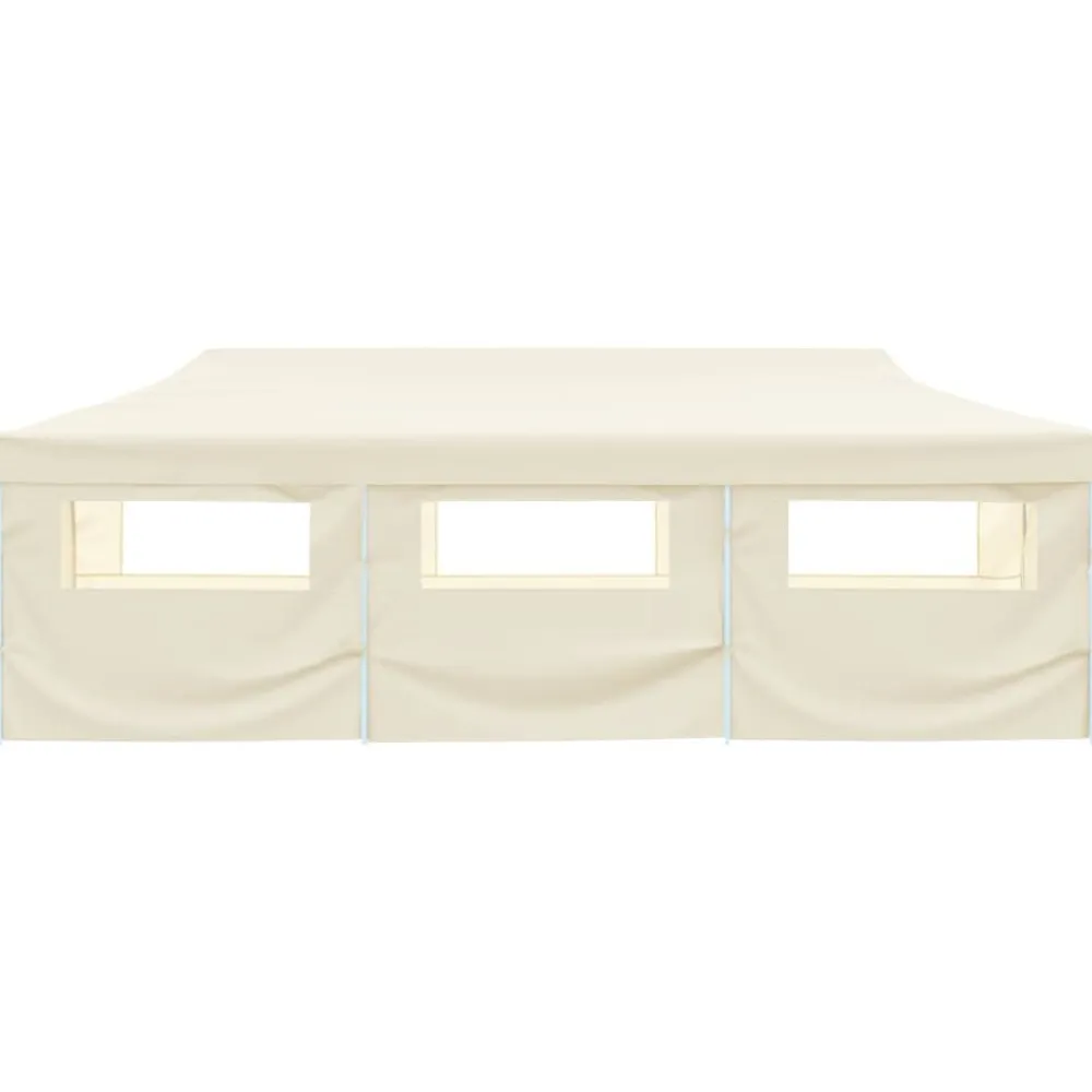 vidaXL Carpa plegable Pop-up con 8 paredes laterales 870x291x315 cm Crema Discount
