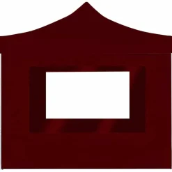 vidaXL Jardín-Carpa plegable profesional y paredes aluminio rojo tinto 3x3m