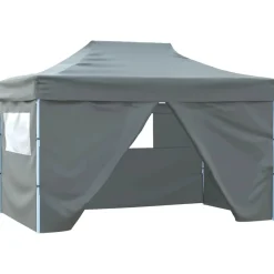 vidaXL Carpa plegable profesional 4 paredes acero gris 3x4 m Antracita Online