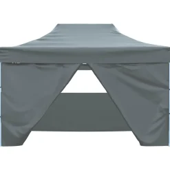 vidaXL Jardín-Carpa pleglable Pop-up con 4 paredes 3x4,5 m gris