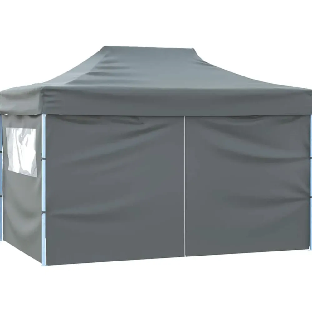 vidaXL Jardín-Carpa pleglable Pop-up con 4 paredes 3x4,5 m gris