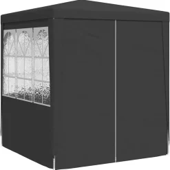 vidaXL Carpa profesional para fiestas con paredes gris 90 g/m² 2x2 m Antracita Online