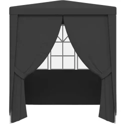vidaXL Carpa profesional para fiestas con paredes gris 90 g/m² 2x2 m Antracita Online