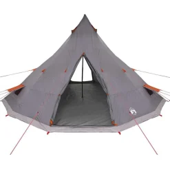 vidaXL Carpa Tipi con techo 560 x 560 x 300 cm tafetán Gris y naranja Best