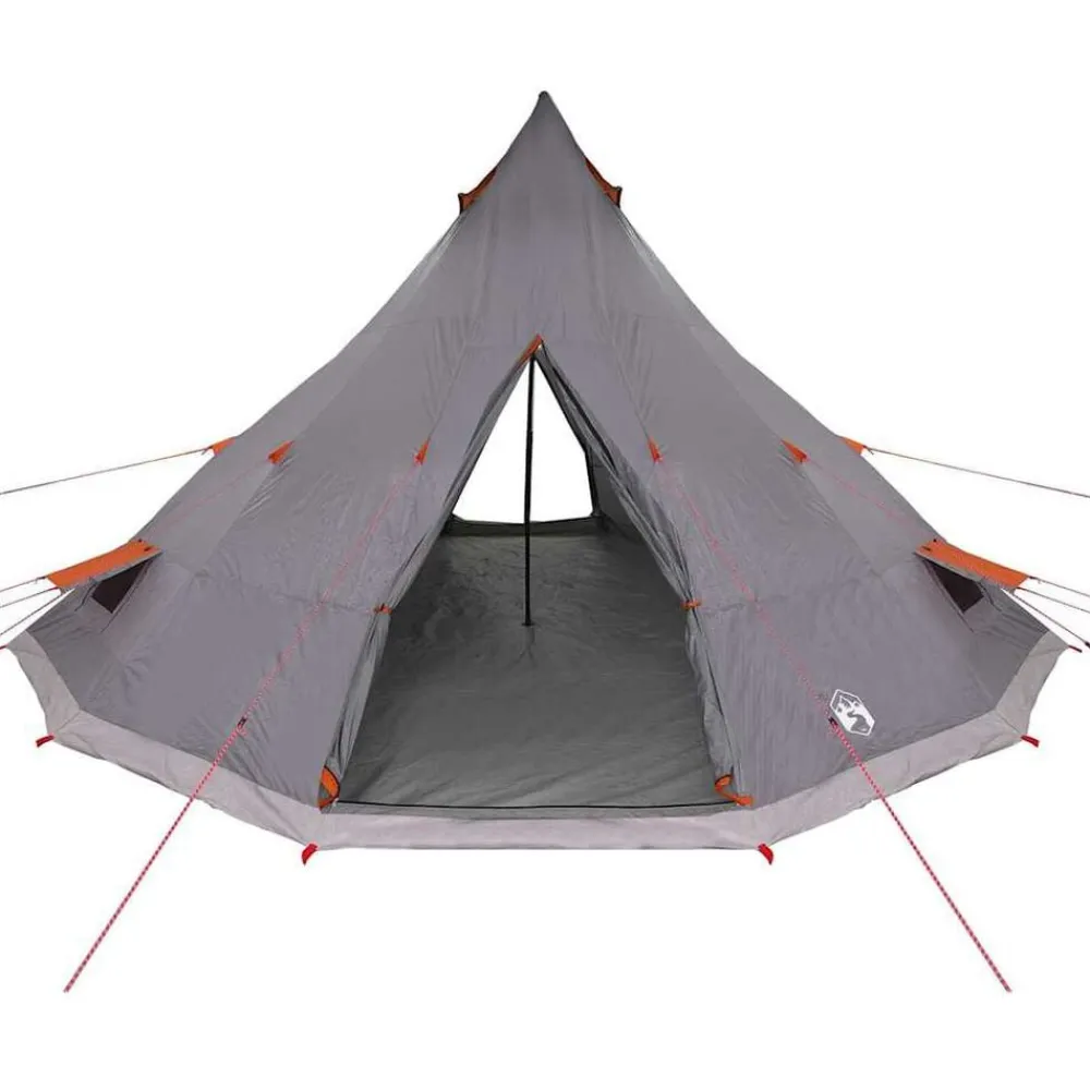 vidaXL Carpa Tipi con techo 560 x 560 x 300 cm tafetán Gris y naranja Best