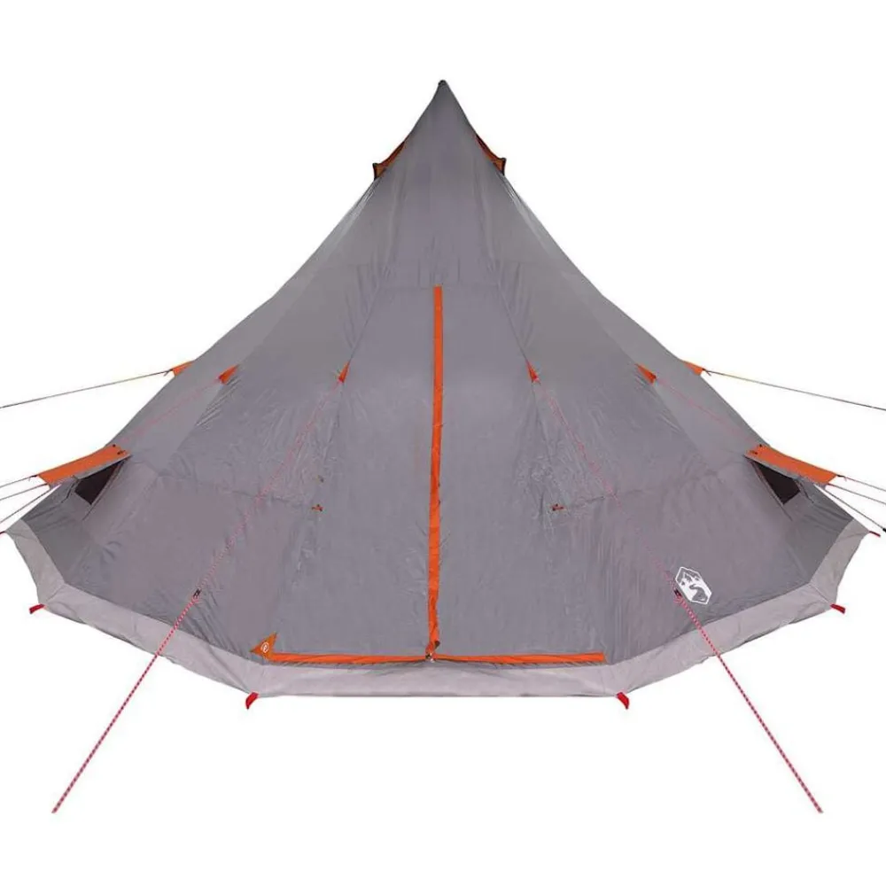 vidaXL Carpa Tipi con techo 560 x 560 x 300 cm tafetán Gris y naranja Best