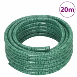 vidaXL Accesorios De Bricolaje-Carrete de manguera de pie con set racores PVC verde 0,5