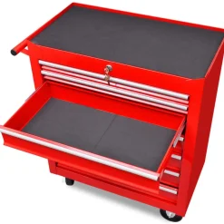 vidaXL Herramientas-Carrito caja de herramientas 7 cajones