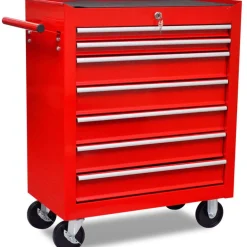 vidaXL Herramientas-Carrito caja de herramientas 7 cajones