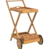vidaXL Carrito camarera madera maciza de acacia 54x87x90 cm New