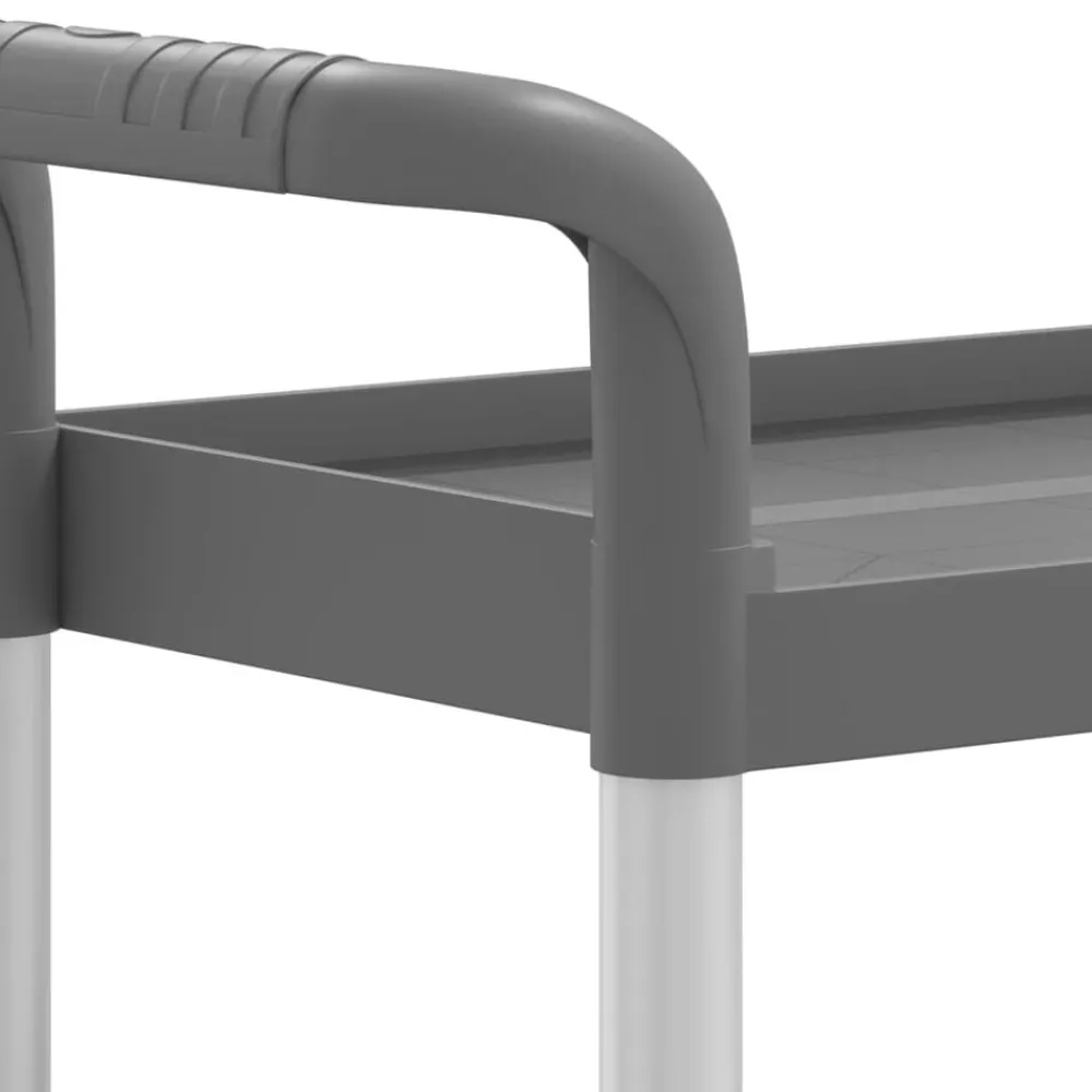 vidaXL Carrito de 3 niveles aluminio 77x34x72 cm Gris Best