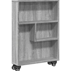 vidaXL Estanterías-Carrito de almacenaje estrecho madera 48x13x68 cm