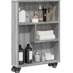 vidaXL Estanterías-Carrito de almacenaje estrecho madera 48x13x68 cm