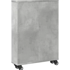 vidaXL Estanterías-Carrito de almacenaje estrecho madera gris hormigón 48x13x68 cm