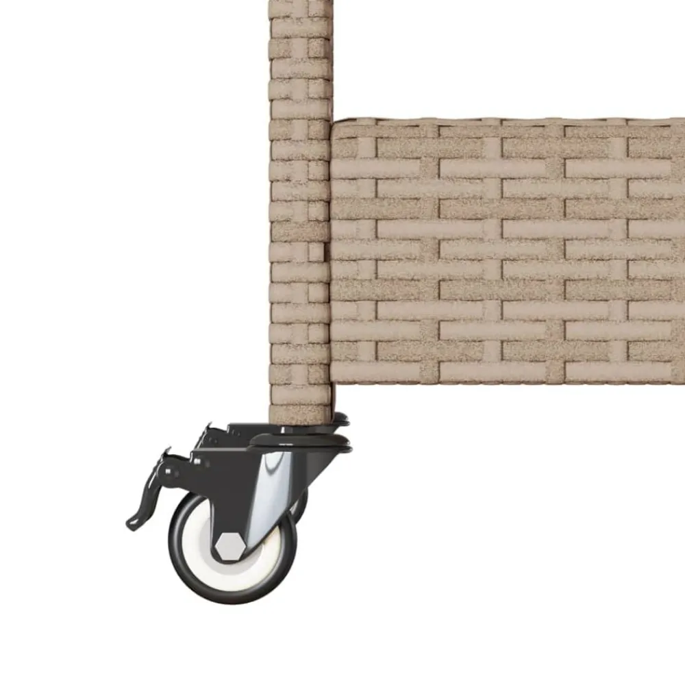 vidaXL Carrito de bar 3 niveles ratán PE y madera maciza acacia beige Beige y marrón Best