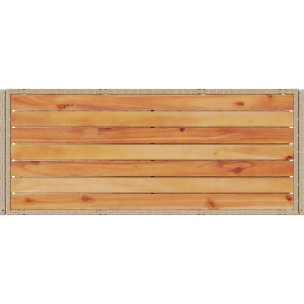 vidaXL Carrito de bar 3 niveles ratán PE y madera maciza acacia beige Beige y marrón Best