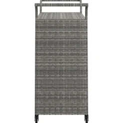 vidaXL Carrito de bar con cajón ratán sintético 100x45x97 cm Gris Online
