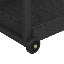 vidaXL Carros E Islas-Carrito de bar ratán sintético 100x45x83 cm