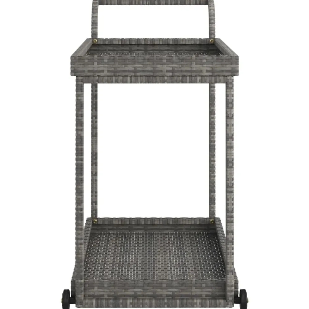 vidaXL Carros E Islas-Carrito de bar ratán sintético 100x45x83 cm