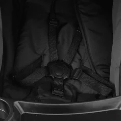 Niños vidaXL Transporte De Bebés-Carrito de bebés 2 en 1 de acero y negro