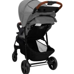 vidaXL Carrito de bebés 3 en 1 de acero Gris claro Discount