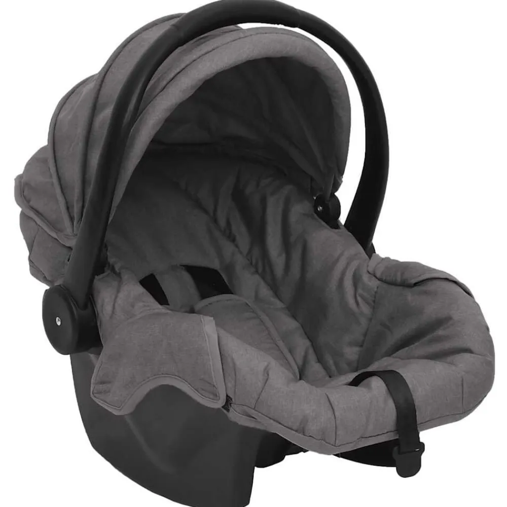 vidaXL Carrito de bebés 3 en 1 de acero Gris claro Discount