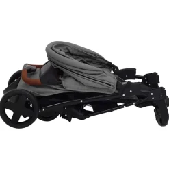 vidaXL Carrito de bebés 3 en 1 de acero Gris claro Discount