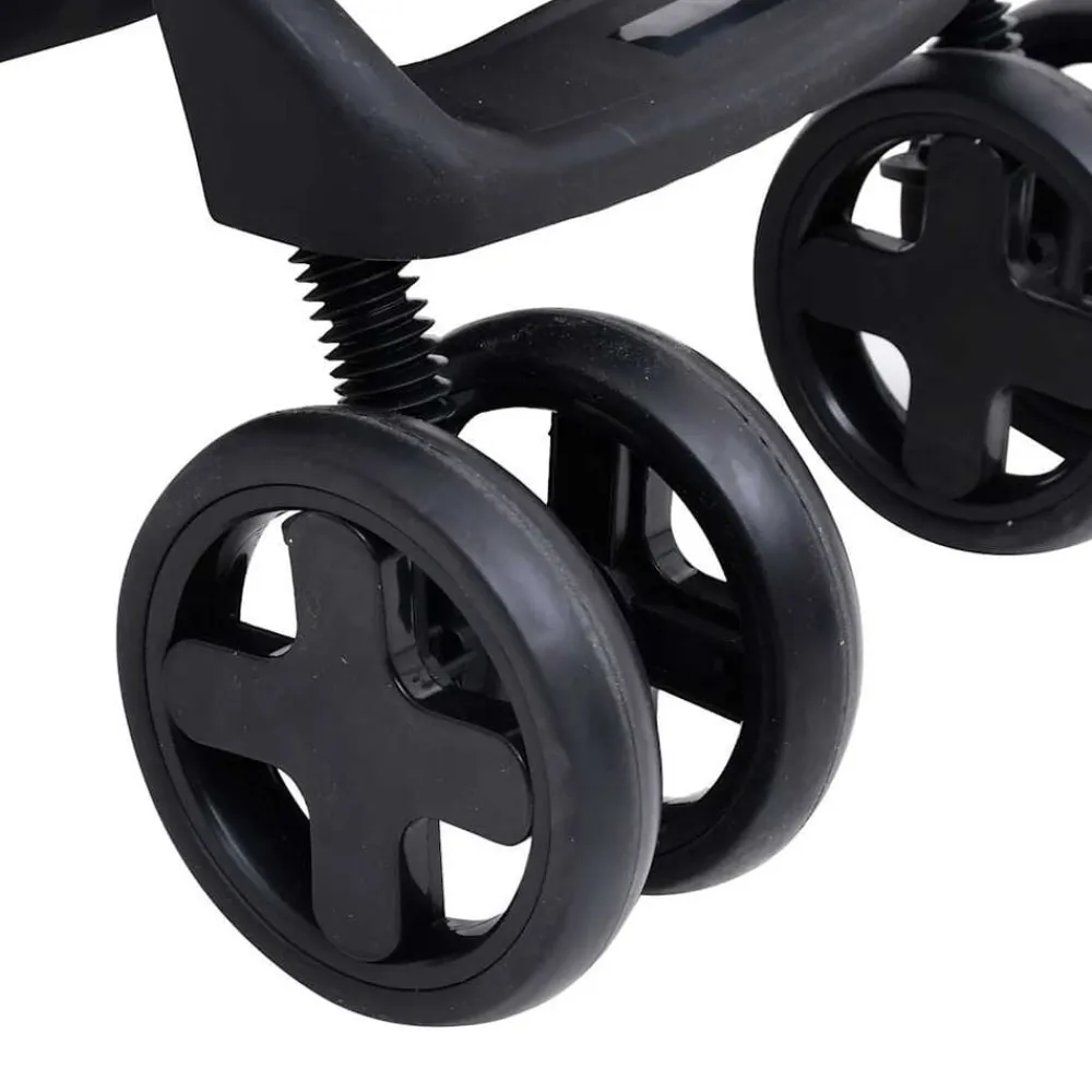 vidaXL Carrito de bebés 3 en 1 de acero y negro Gris claro Clearance
