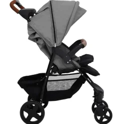 Niños vidaXL Transporte De Bebés-Carrito de bebés 2 en 1 de acero