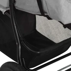 vidaXL Carrito de bebés de acero Gris claro Online