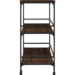 vidaXL Carrito de cocina madera ingeniería marrón roble 100,5x50x105cm Marr&oacute;n roble Outlet