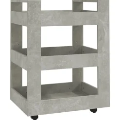 vidaXL Carrito de cocina madera contrachapada gris hormigón 60x45x80cm Gris hormig&oacute;n Sale