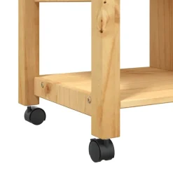 vidaXL Carros E Islas-Carrito de cocina MONZA madera maciza de pino 84x40x88,5 cm