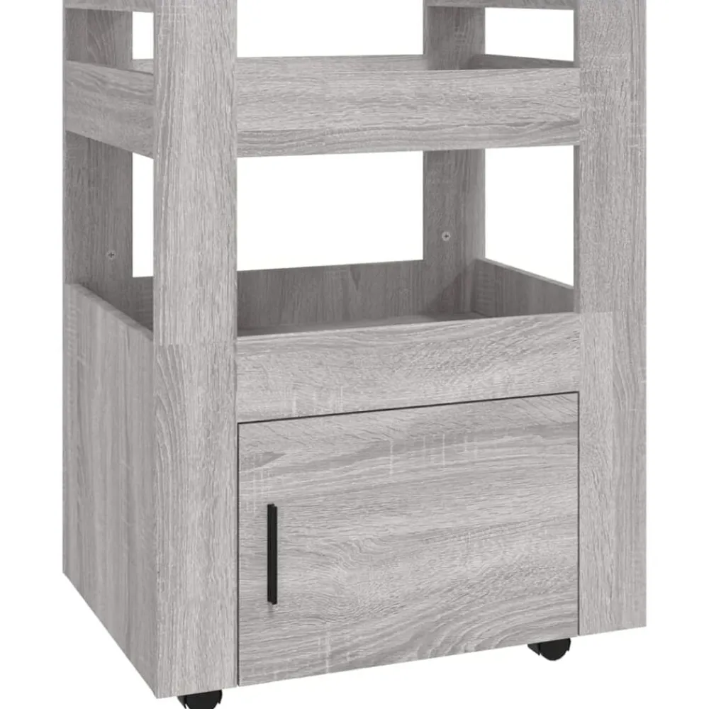 vidaXL Carrito de cocina madera contrachapada 60x45x80 cm Gris sonoma Clearance