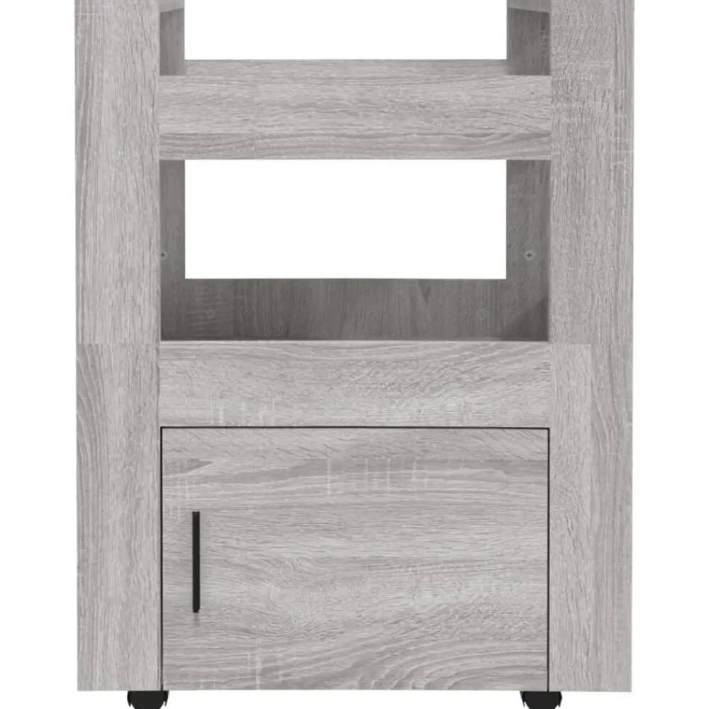 vidaXL Carrito de cocina madera contrachapada 60x45x80 cm Gris sonoma Clearance
