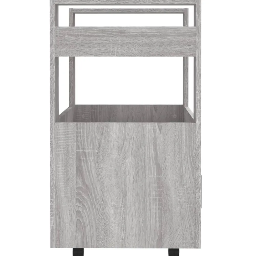 vidaXL Carrito de cocina madera contrachapada 60x45x80 cm Gris sonoma Clearance