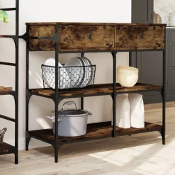 vidaXL Carros E Islas-Carrito de cocina madera ingeniería 105x42x95 cm