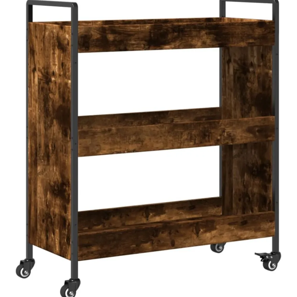 vidaXL Carros E Islas-Carrito de cocina madera ingeniería 70x30x82 cm