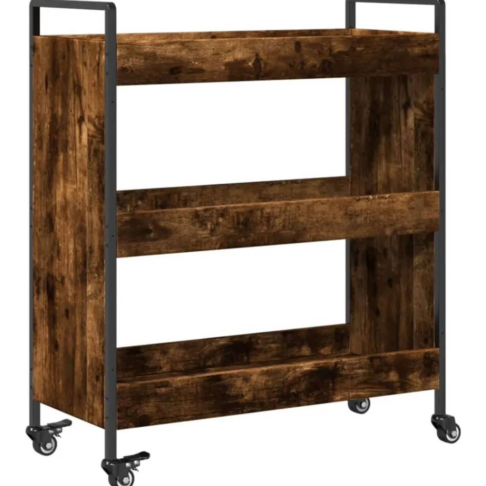vidaXL Carros E Islas-Carrito de cocina madera ingeniería 70x30x82 cm