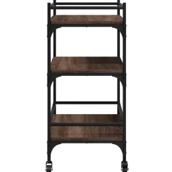 vidaXL Carrito de cocina madera ingeniería marrón roble 65x40x86,5 cm Marr&oacute;n roble Best