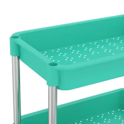vidaXL Carrito de cocina 5 niveles hierro y ABS turquesa 42x29x128 cm Tuquesa Best
